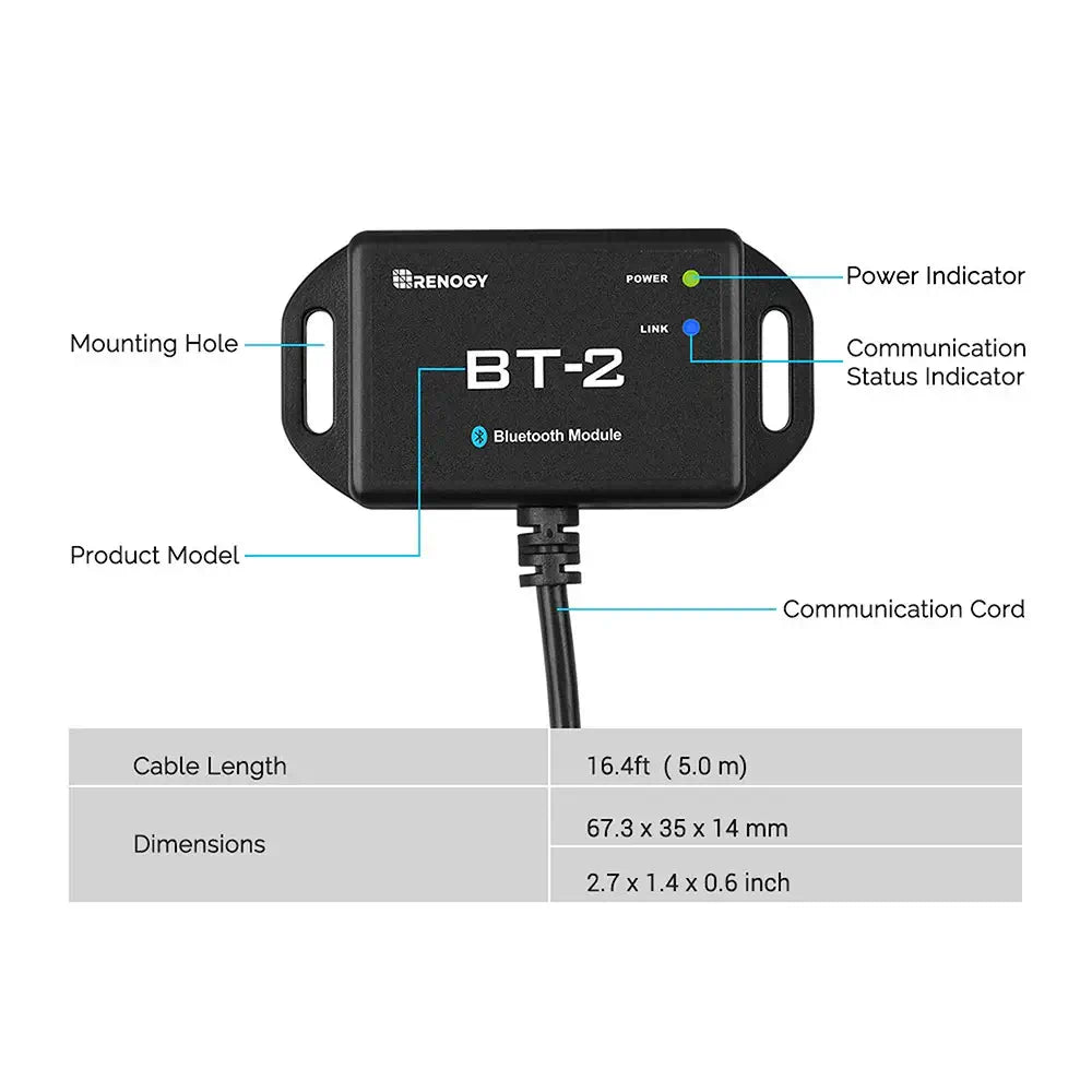 Renogy BT-2 Bluetooth Solar Module - Smart Solar Monitoring – TYS Energy